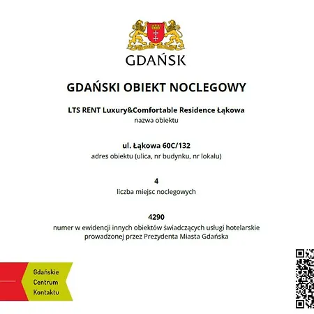 Lts Rent Luxury & Comfortable Lakowa Gdańsk