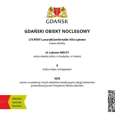Lägenhet Lts Rent Luxury & Comfortable Lakowa Gdańsk